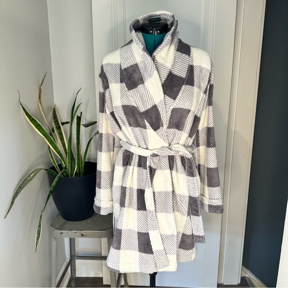 Kensie Plush fluffy Soft Teddy Robe small/medium